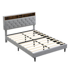 Queen-Size Upholstered Platform Bed Frame