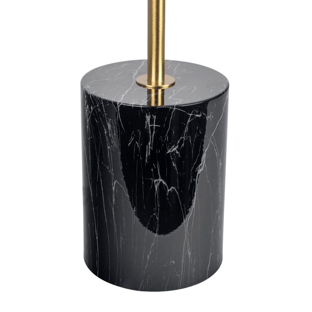 Black Table Lamp with On/Off Switch and Faux Marble Base