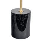 Black Table Lamp with On/Off Switch and Faux Marble Base