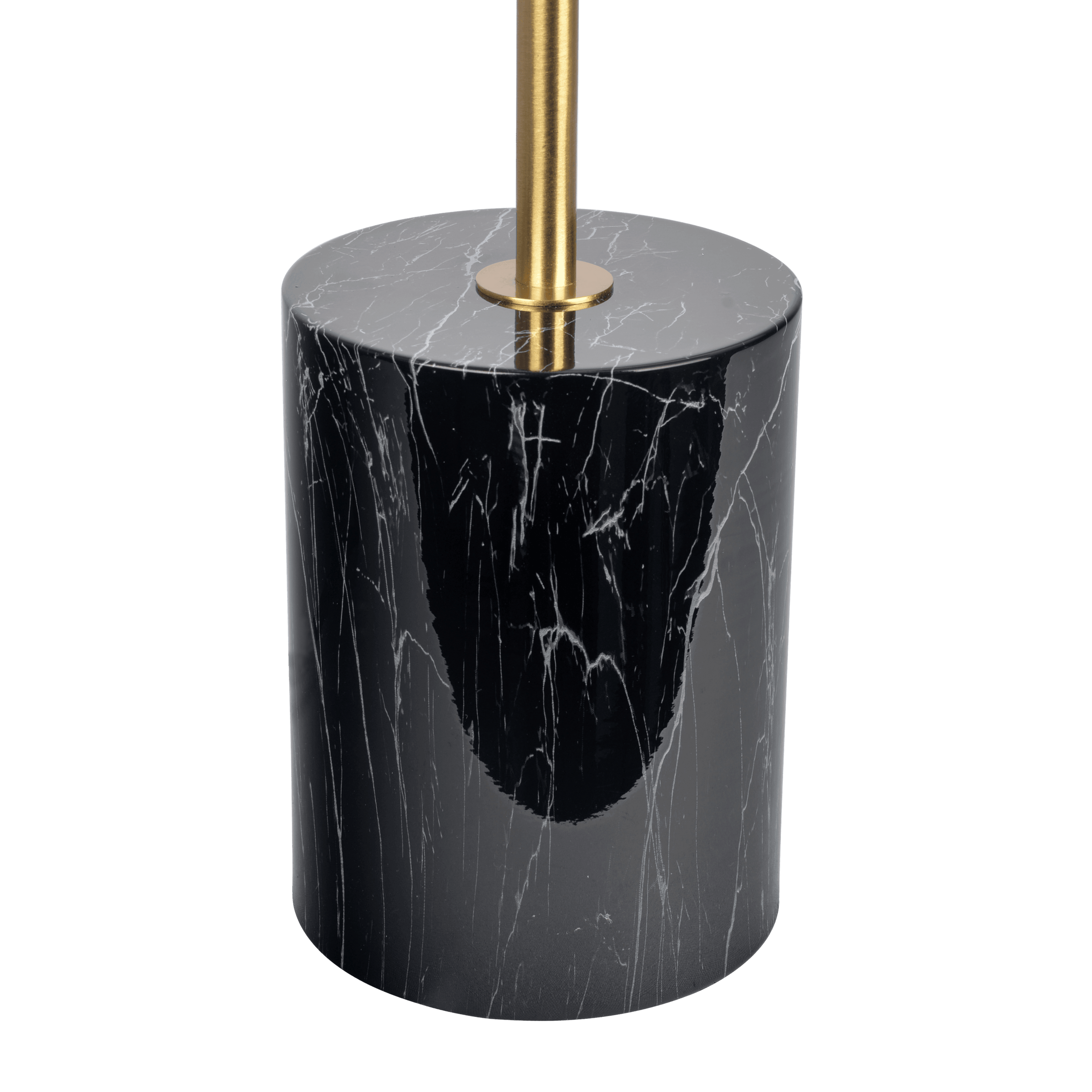 Black Table Lamp with On/Off Switch and Faux Marble Base