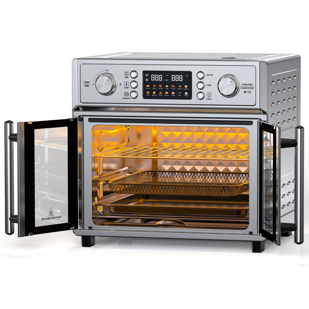 PlumChef 26QT Large Capacity French Double-Door Air Fryer Convection Toaster Oven