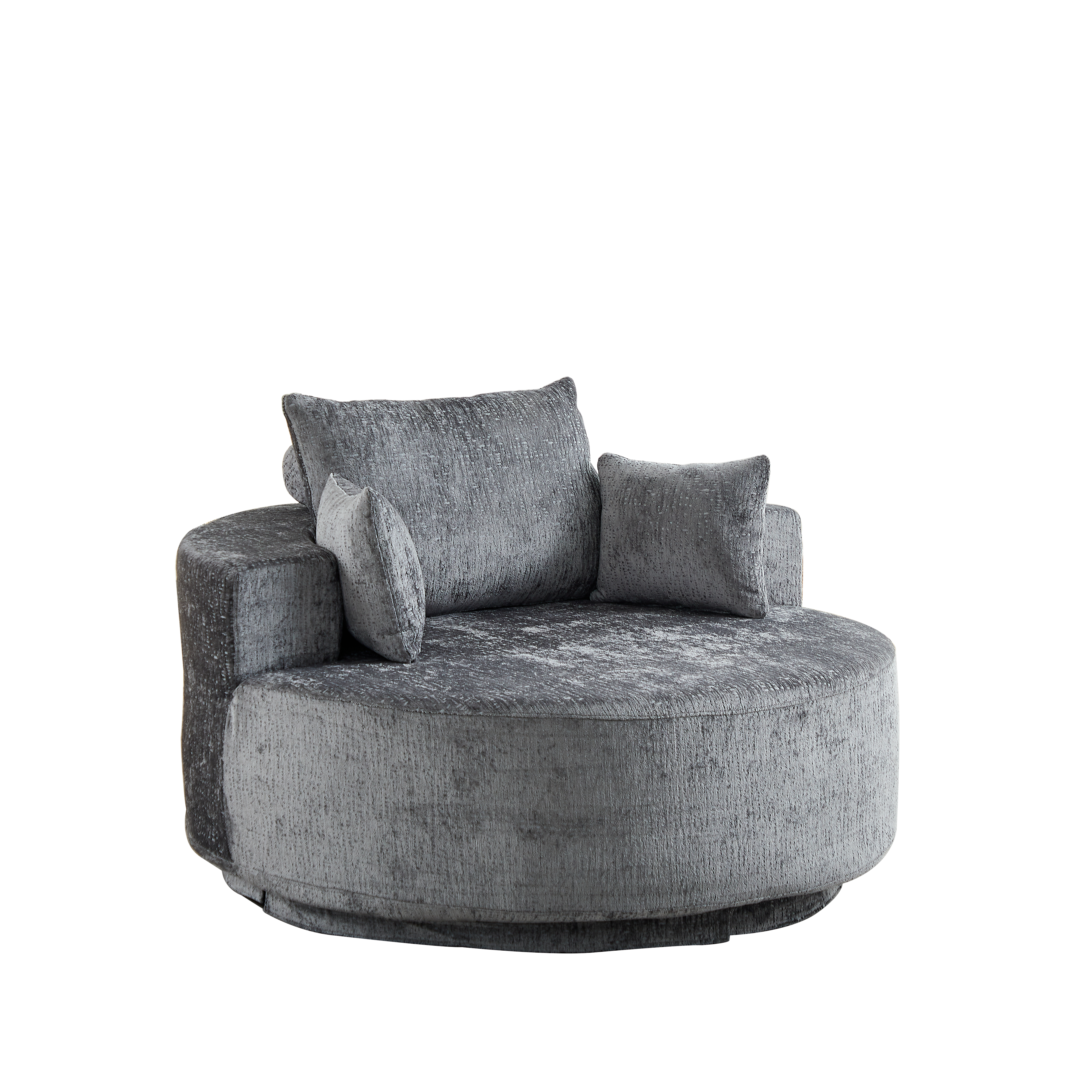 55''L Polyester Foam Single Swivel Chair