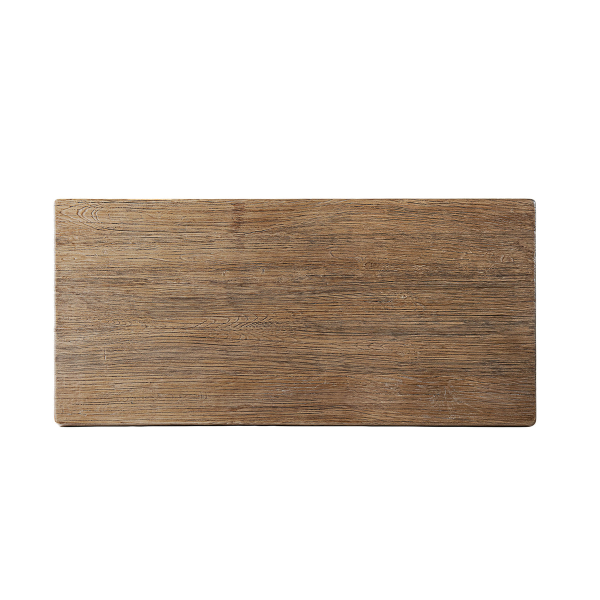 Arbor 60" Solid Reclaimed Elm Rectangular Plinth Coffee Table, Heritage Medium-Dark