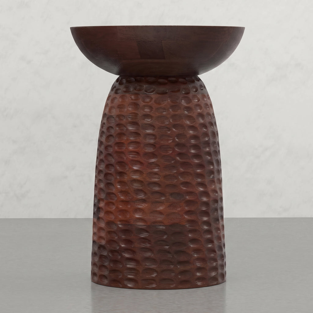 Elmford 13W Round Pedestal Dimple Accent Table