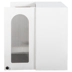 Wall Cabinet with Arched Glass Doors