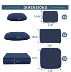 Outdoor Cushions for Patio Furniture Replacement - Navy Blue