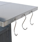 54.33" Farmhouse Rolling Outdoor Kitchen Cart