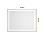 36" x 28" LED Bathroom Mirror with Front and Backlight