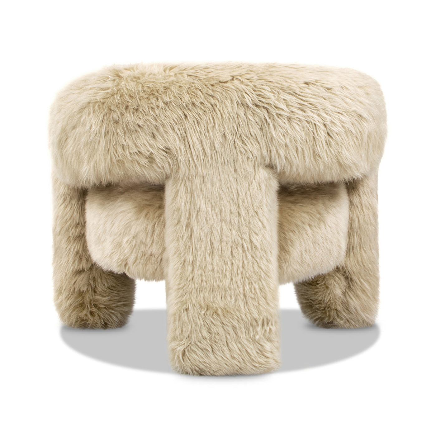 Avalon 35" Genuine Sheepskin Fur Split Barrel Back Accent Chair