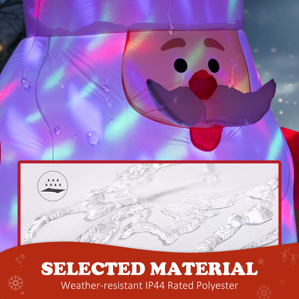 Inflatable Christmas Santa Claus with Rotating Light