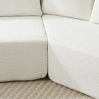 106.3-Inch V-Shaped Modular Sofa Set in Chenille Fabric
