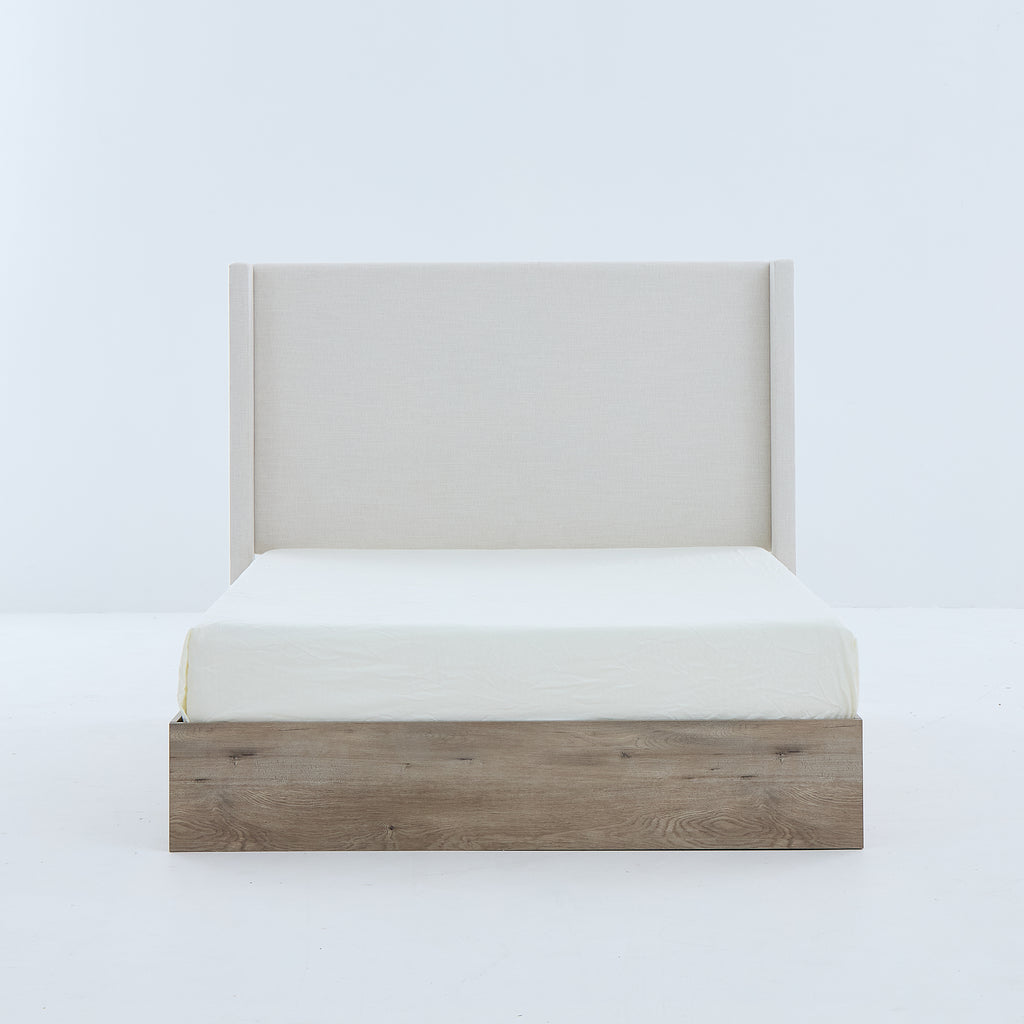 Shelton Upholstered Wingback Bed