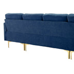 110" L-Shape Convertible Sectional Sofa Couch with Movable Ottoman