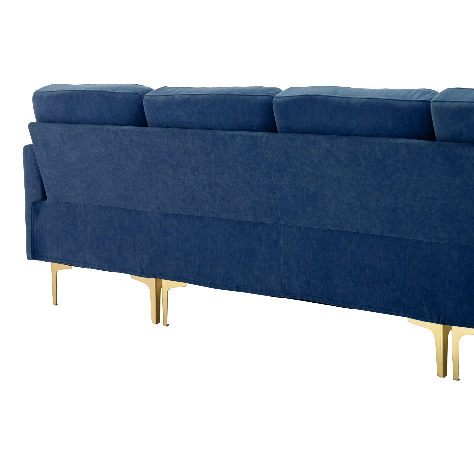 110" L-Shape Convertible Sectional Sofa Couch with Movable Ottoman