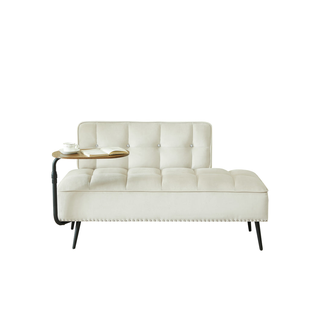 54-Inch Modern Two-Seater Velvet Sofa