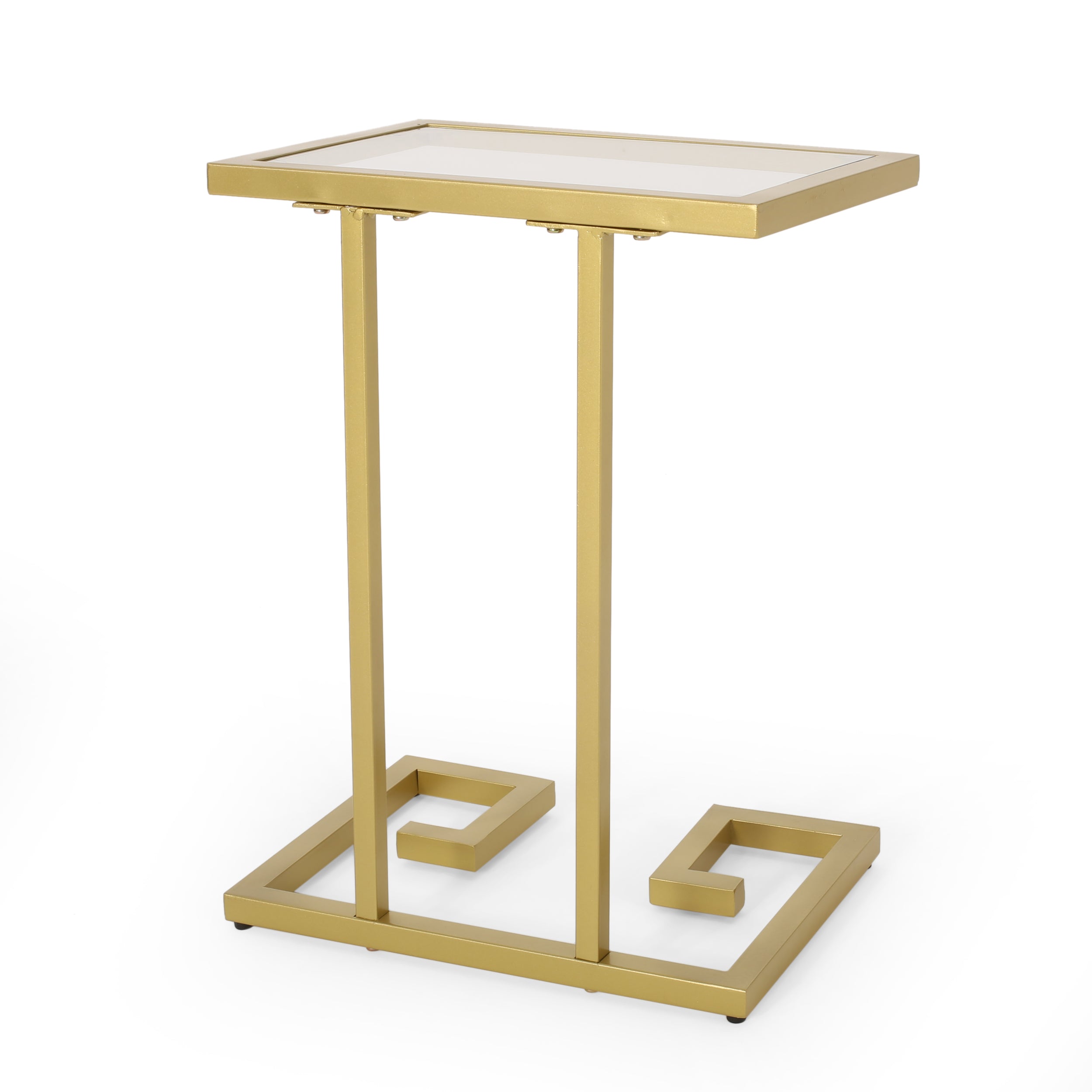 Modern Glam C-Shaped End Table
