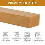 60" Fireplace Mantel Fir Wood Wall-Mounted & Floating Shelf