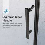 46-48" W * 76" H Frameless Single Sliding Shower Door