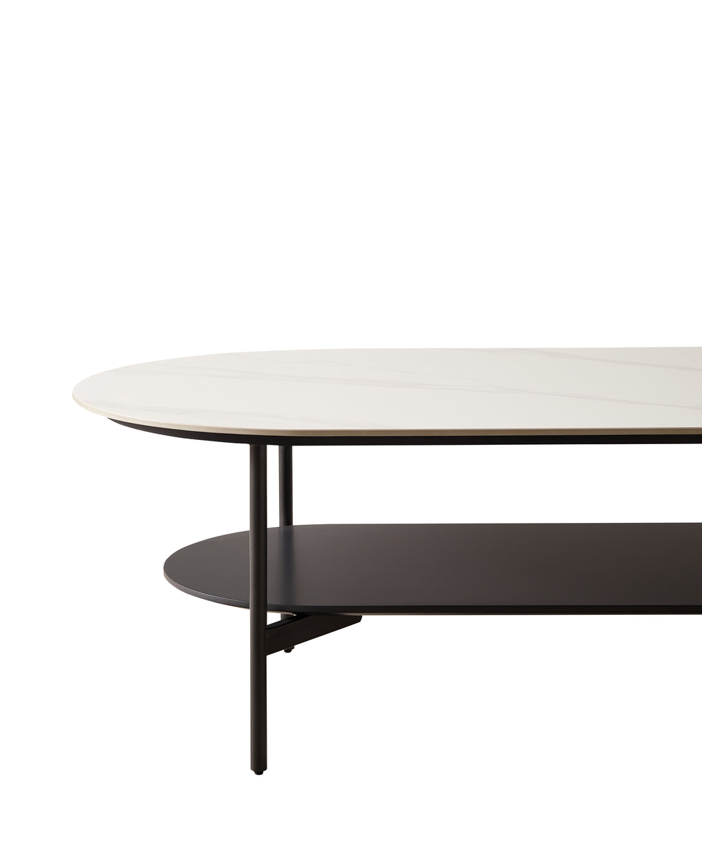 Ceramic MDF Double Layer Coffee Table