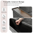 Mirod 91.5-Inch L Shaped Couch with Pull Out Bed