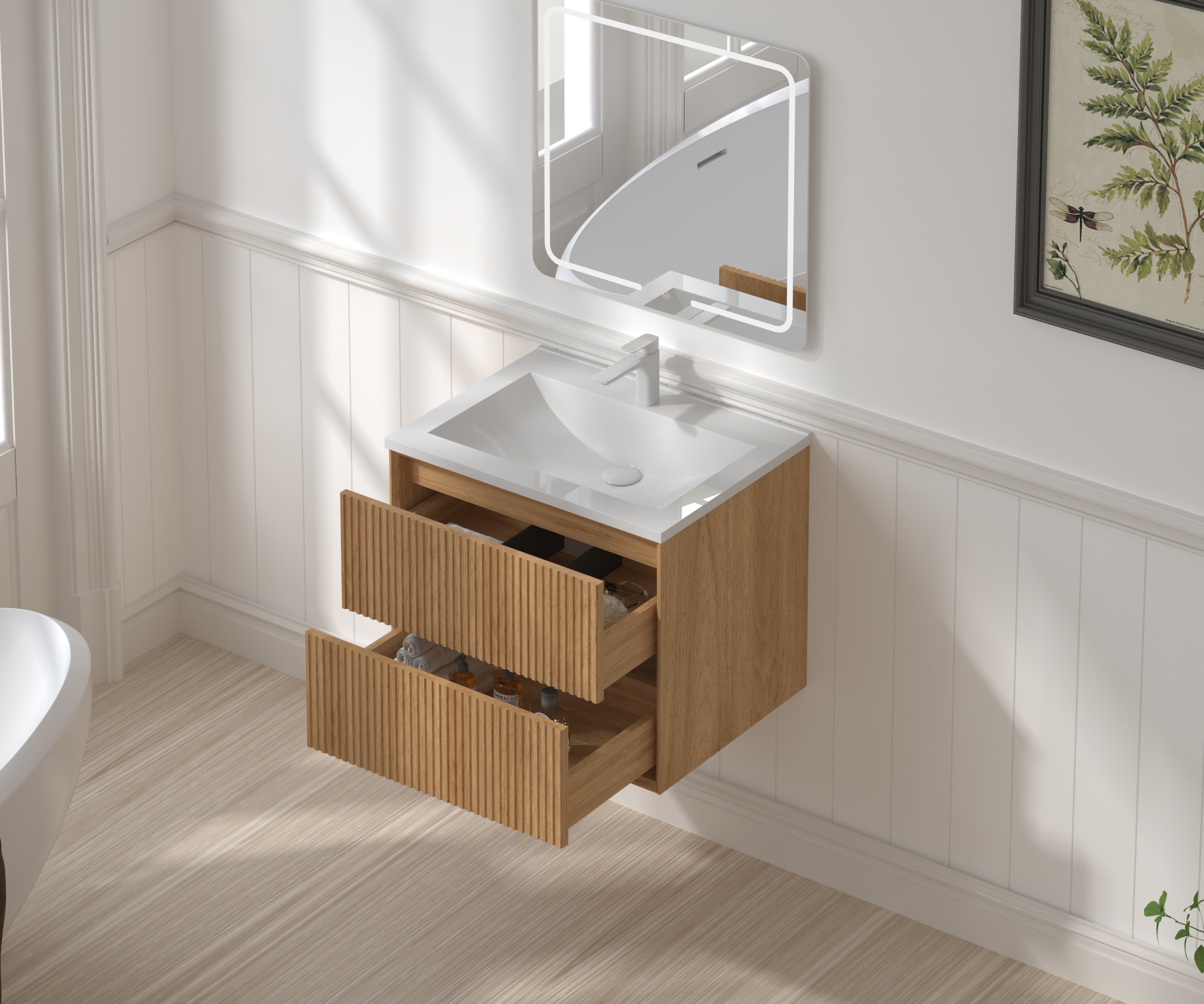 24'' Floating Bathroom Vanity Set