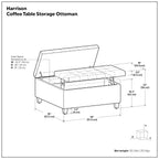 Harrison Coffee Table Storage Ottoman