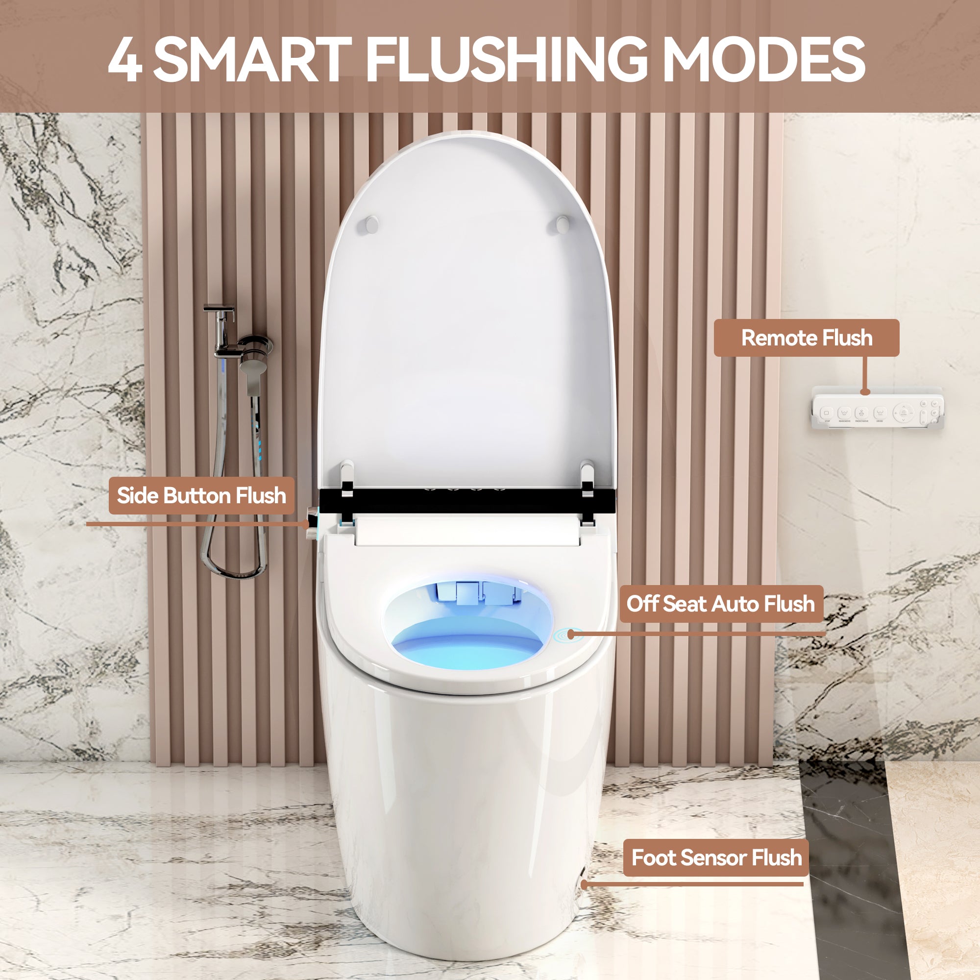 Smart Toilets With Heated Bidet Seat