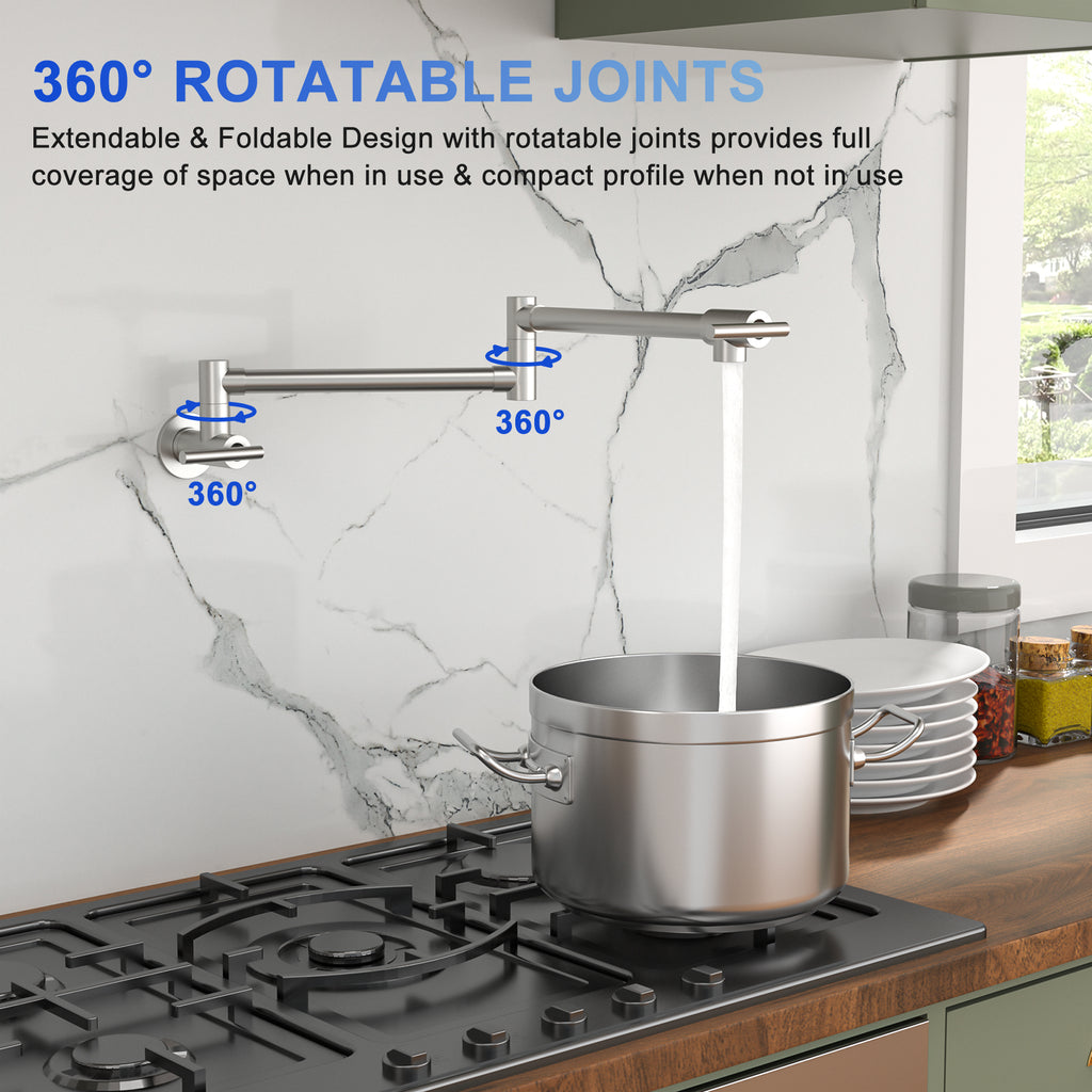 Brushed Nickel Pot Filler Faucet