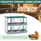 Chicken Nesting Box - 6 Room Metal Design for Hens