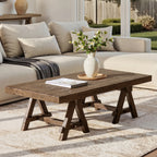 Hawthorne 48" Solid Reclaimed Elm Rectangular Trestle Coffee Table