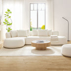 134.63'' Oversized L-Shape Sectional Sofa with Ottoman
