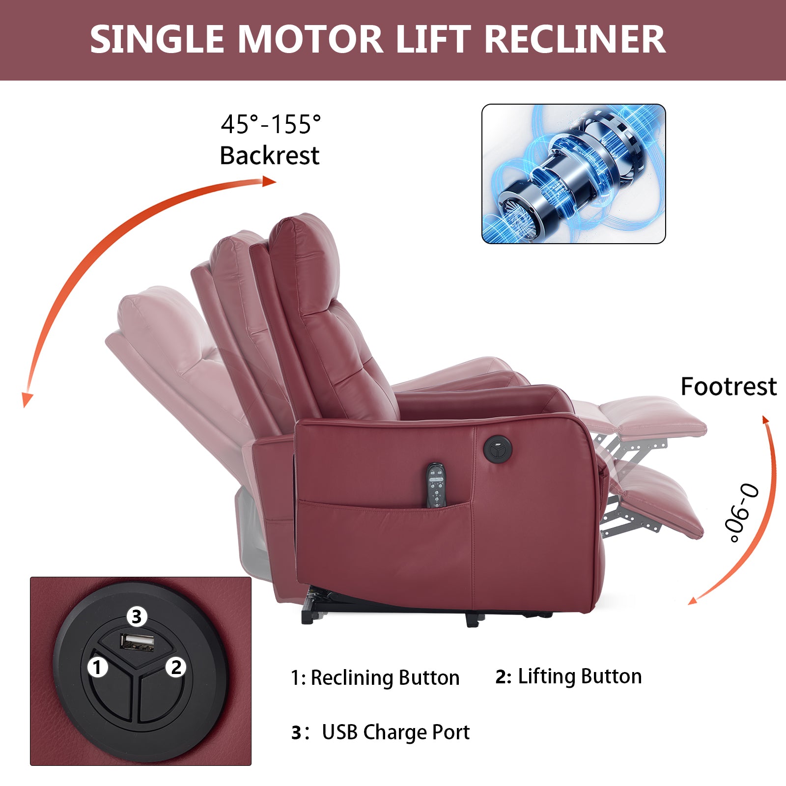 Comfortmax Wine Recliner Chair