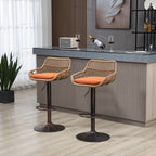 Modern Swivel Bar Stools Set of 2 Adjustable Counter Height Chairs