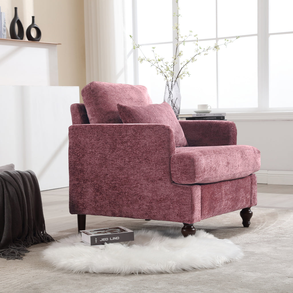 Wood Frame Armchair - Modern Accent Chair