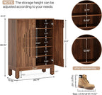 28.74" Farmhouse Brown Shoe Cabinet