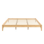12 Inch King Size Solid Dry Bamboo Wood Platform Bed Frame
