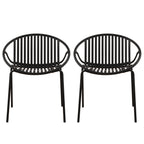 Patio Dining Chairs with Breathable Design (Set of 2)
