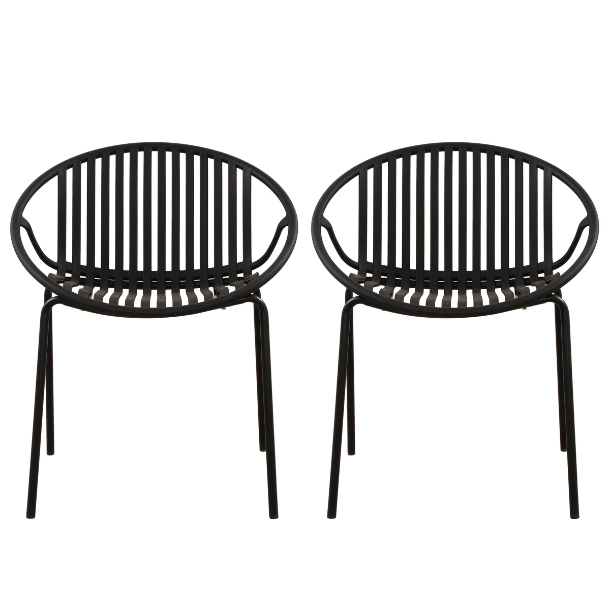 Patio Dining Chairs with Breathable Design (Set of 2)