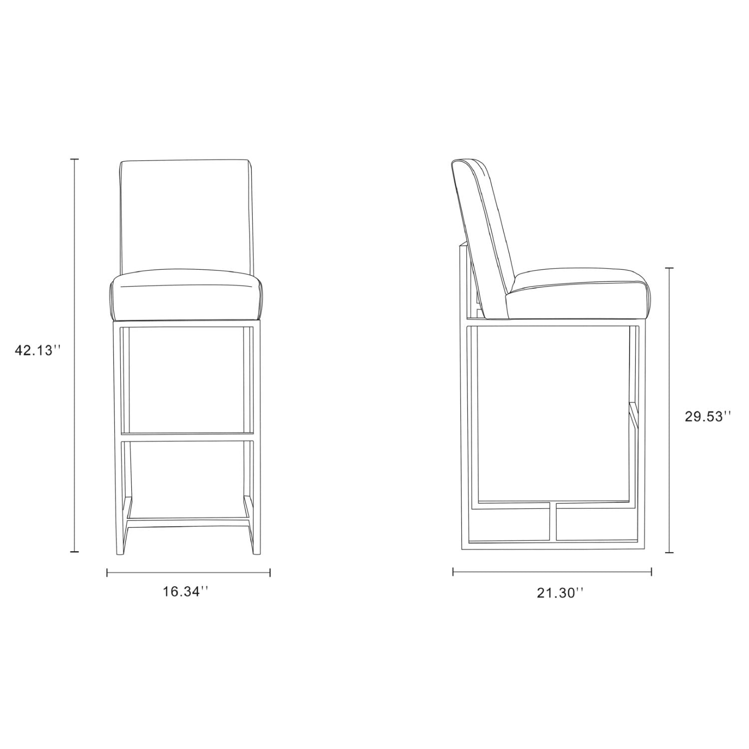 Element - Barstool - White