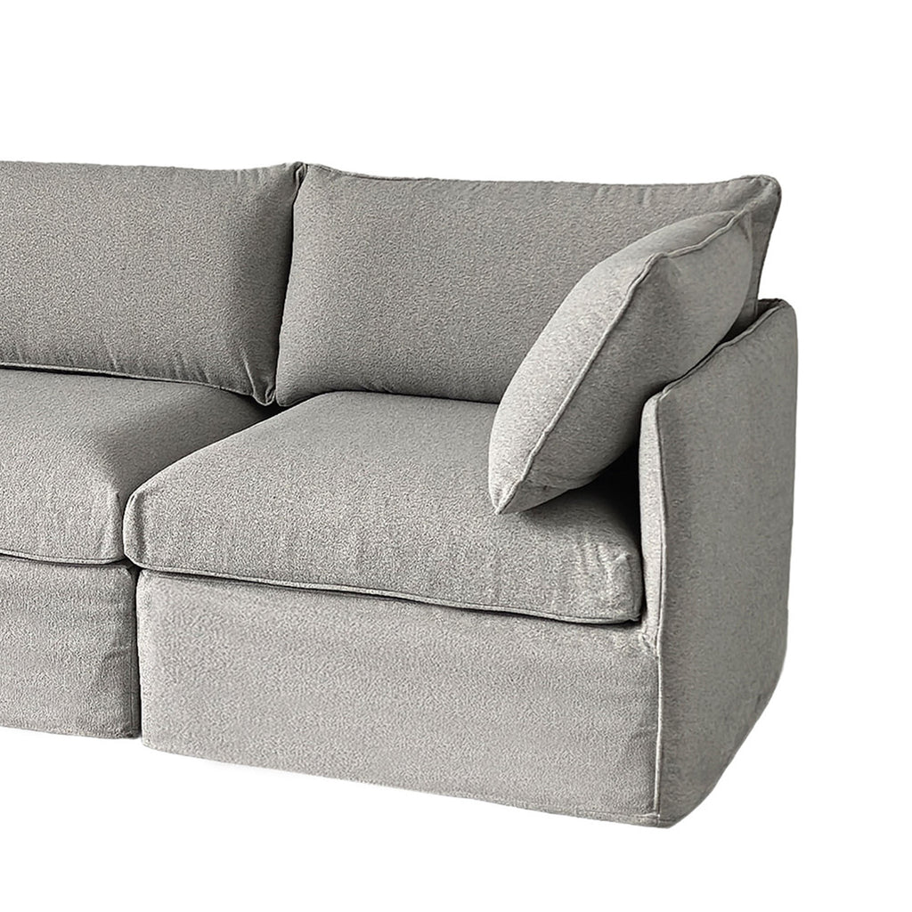 Patio L Shaped Sectional, Grey, Deep Seating with Modular Design