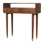 Solid Wood Valenza Curved Console Table