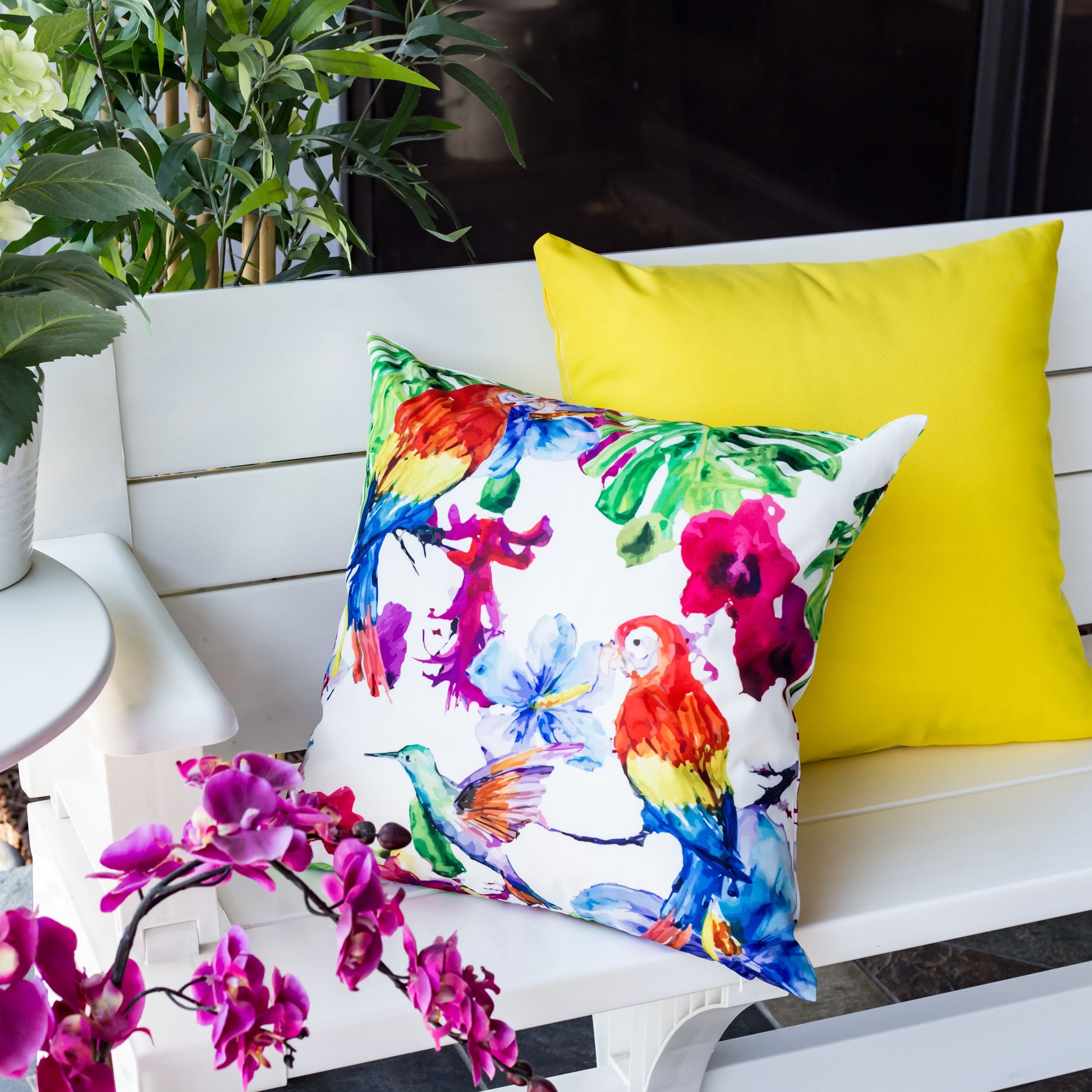 Tropical Parrot - Outdoor & Indoor Set of 2