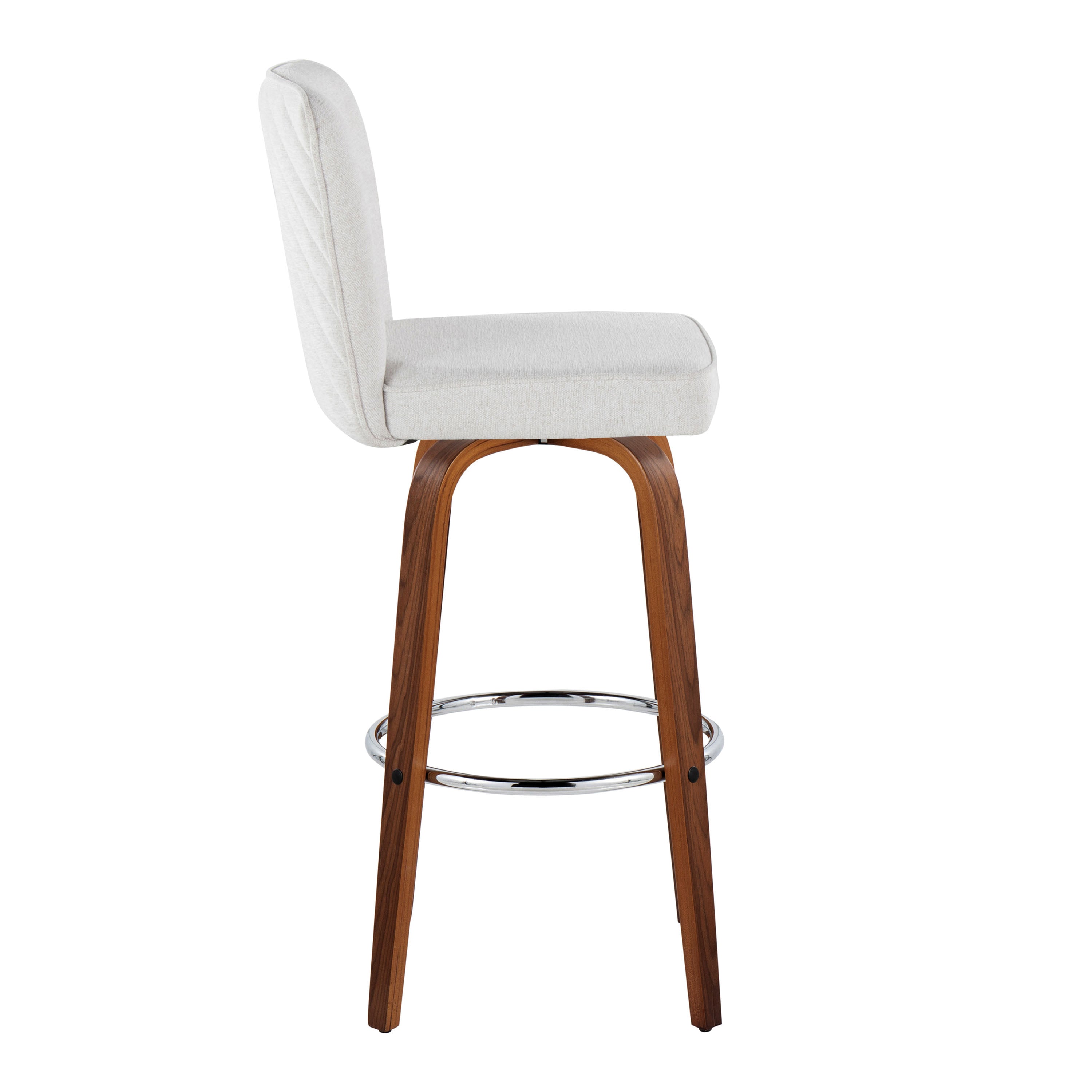 30" Contemporary Fixed-Height Barstool with Swivel