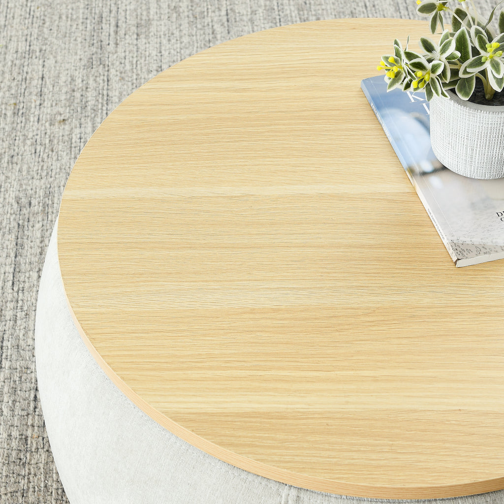 Round Storage Ottoman