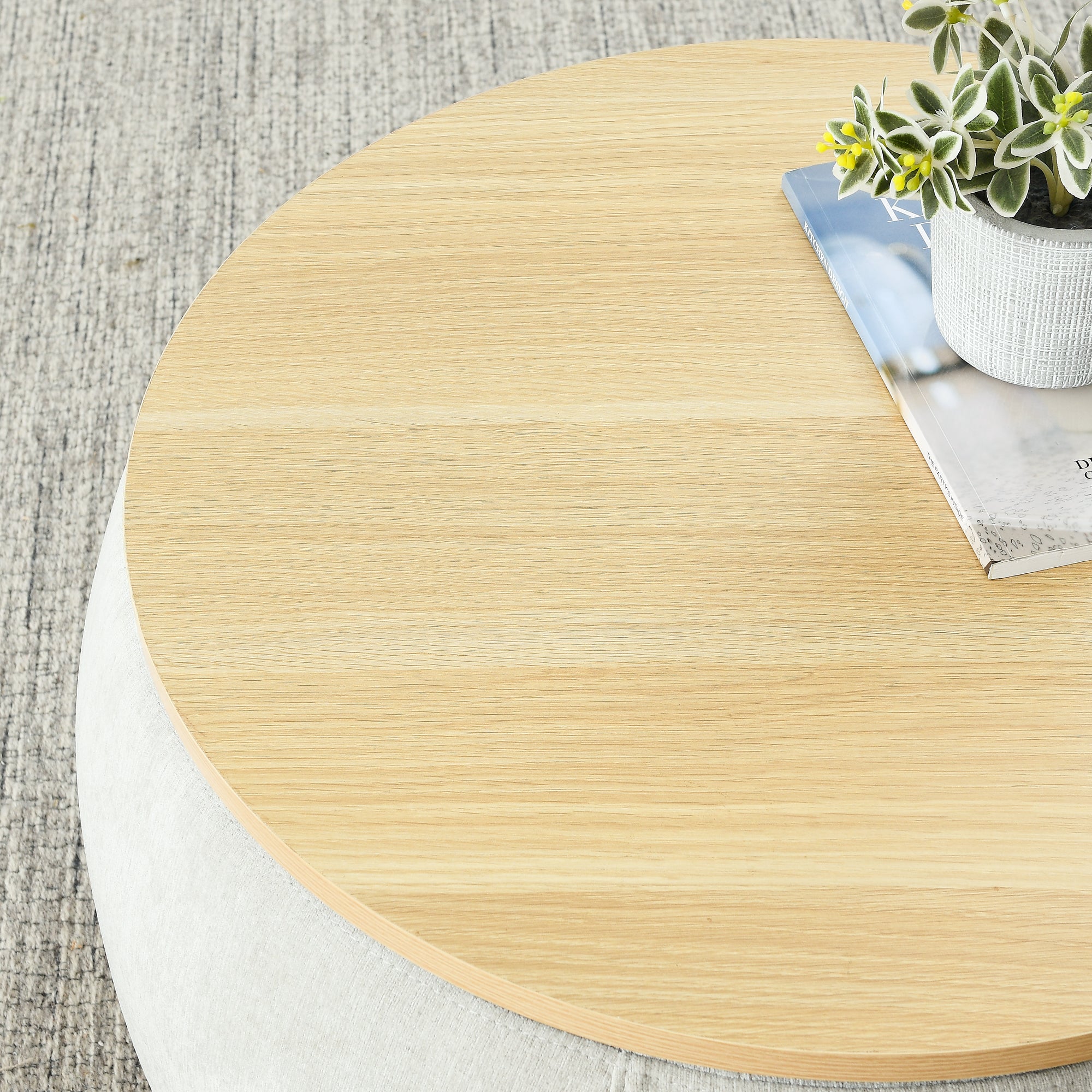 Round Storage Ottoman