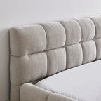 Queen Size Upholstered Bed Frame with Thick Fabric