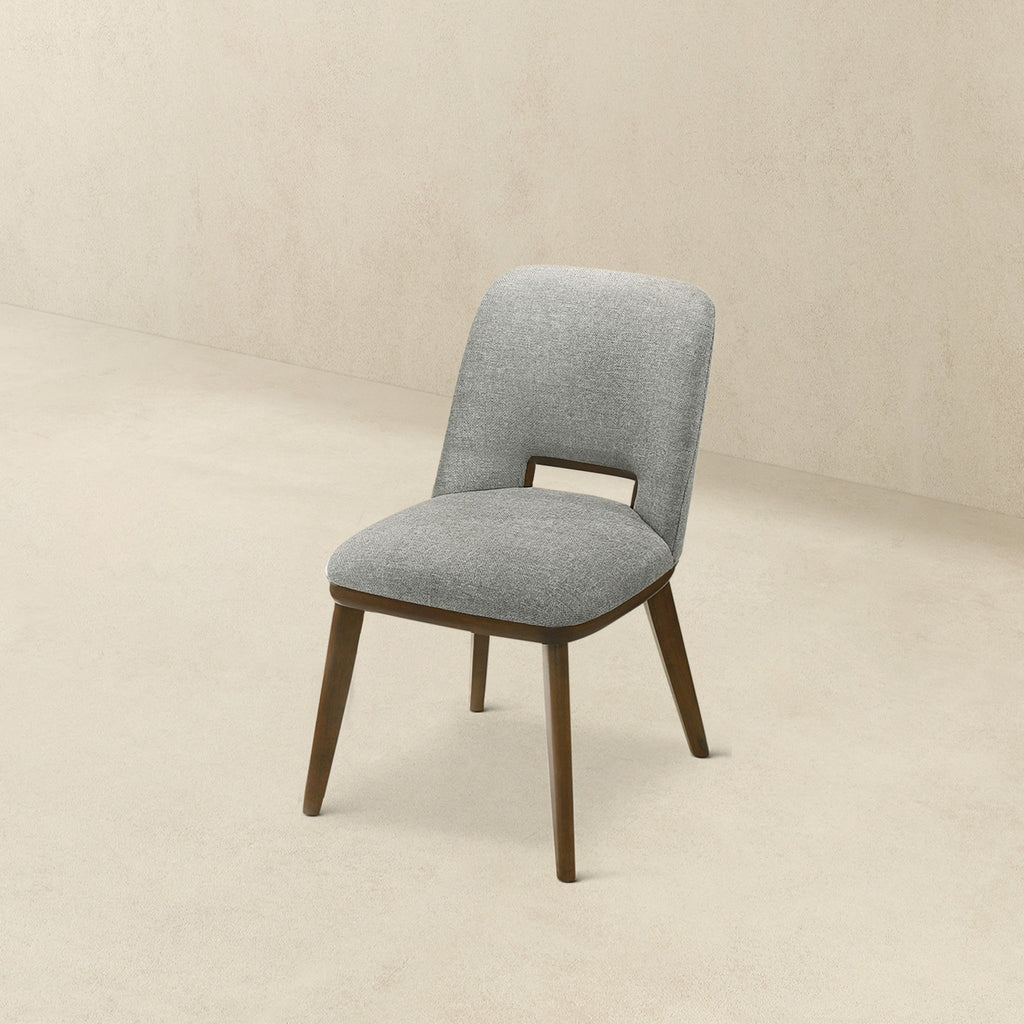 Blake Mid-Century Modern Light Grey Fabric Dining Chairs