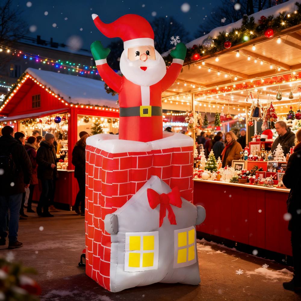 7FT Christmas Inflatable Santa Claus Figure for Indoor Party