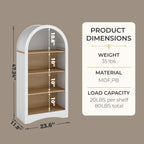 47" Freestanding Display Rack with Woodgrain Shelves