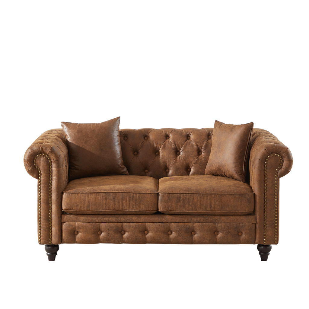 FX 63.5" Contemporary Design Chesterfield Sofa